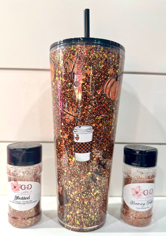 Checker Coffee 24oz Acrylic Snowglobe