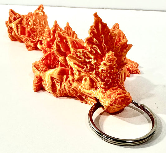 Articulated Autumn Dragon Keychain
