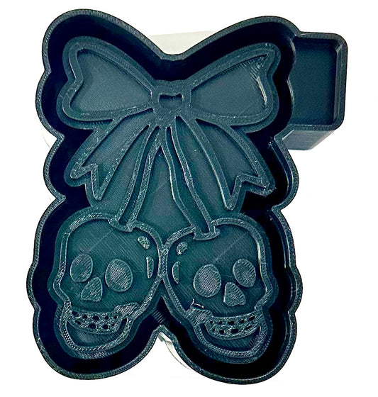 Skull Bow Cherries Silicone Mold