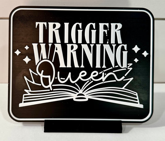 Trigger Warning Queen Shelf Display