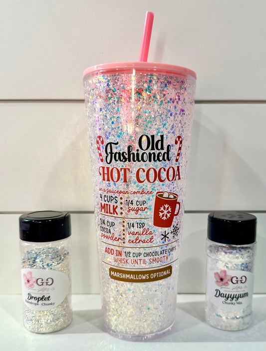 Hot Chocolate Recipe 24oz Acrylic Snowglobe