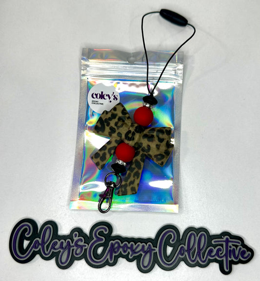 Leopard & Red Medium Bow