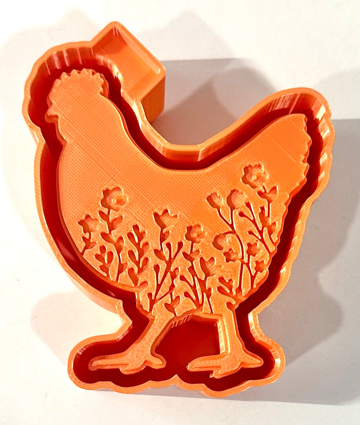 Floral Chicken Silicone Mold