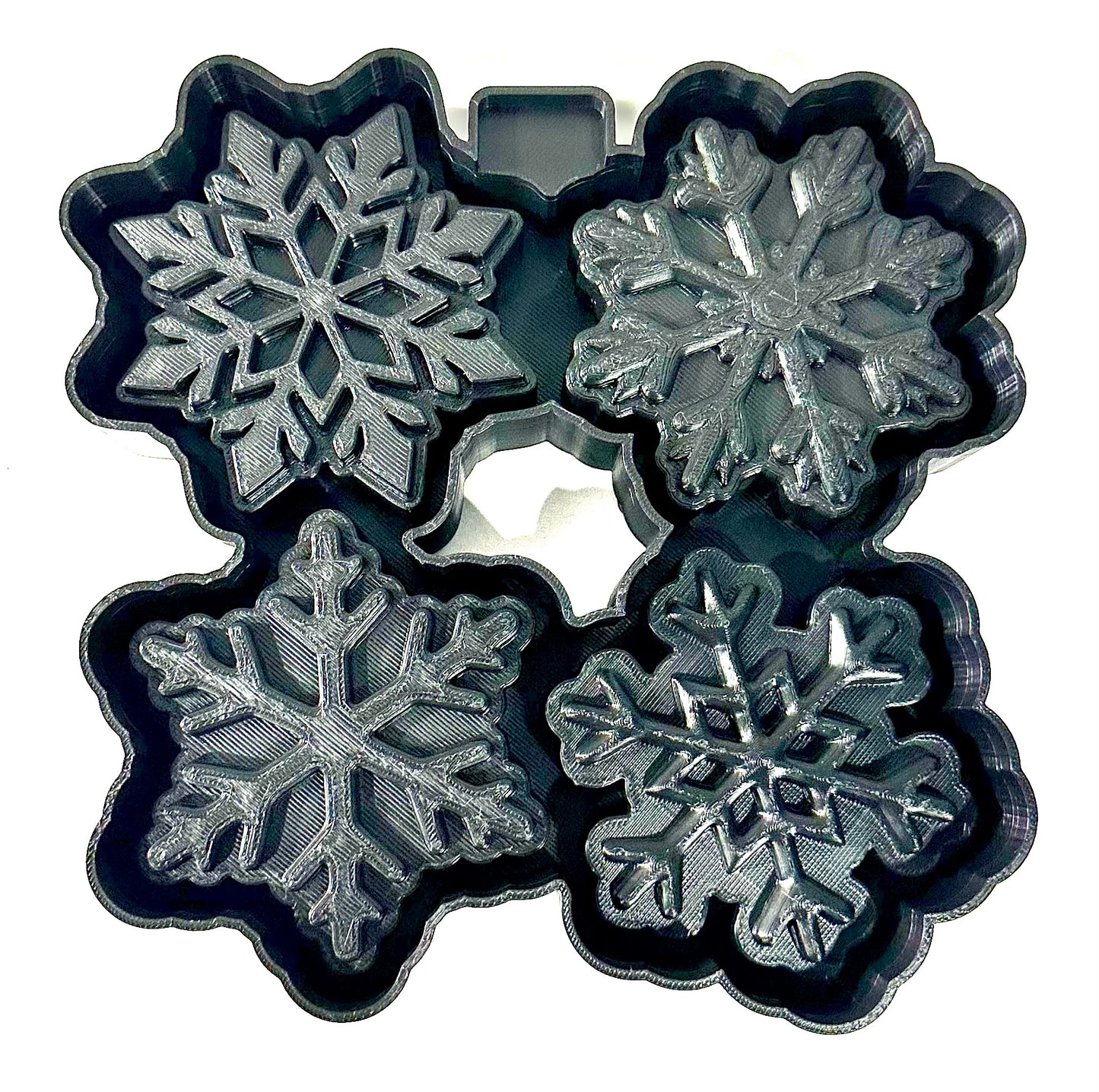 3D Snowflakes Ornament Set Silicone Mold