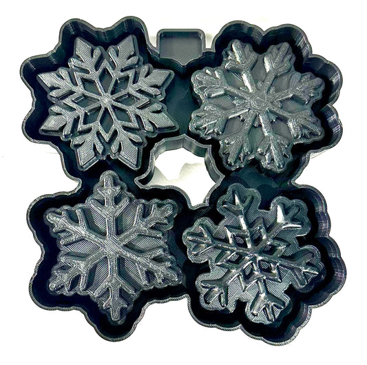 3D Snowflakes Ornament Set Silicone Mold