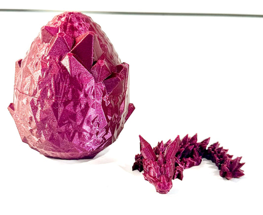Small Articulated Crystal Dragon w/ Crystal Egg
