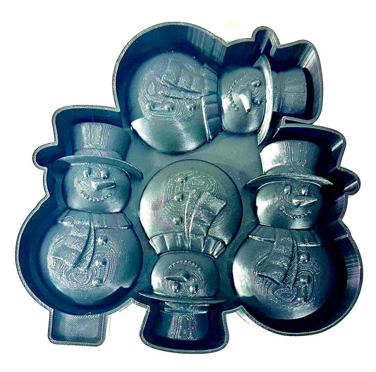 3D Snowman Ornament Set Silicone Mold