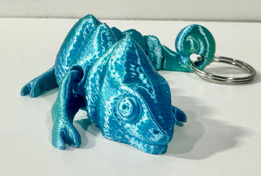 Articulated Chameleon Keychain