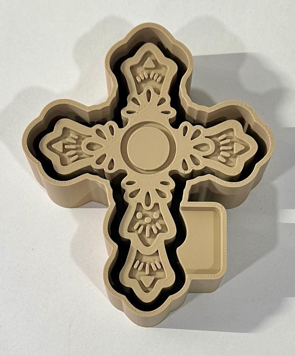 Turquoise Cross Silicone Mold