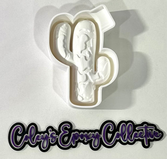3D Cow Print Cactus Silicone Mold