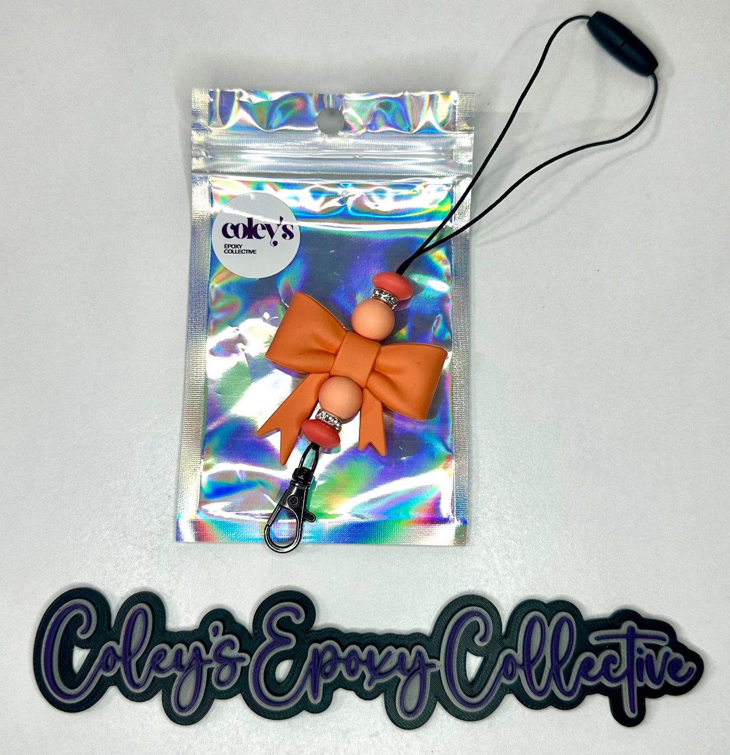 Peach Small Bow