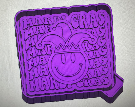 Mardi Gras Smiley Silicone Mold