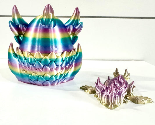 Articulated Mini Unicorn Dragon & Egg