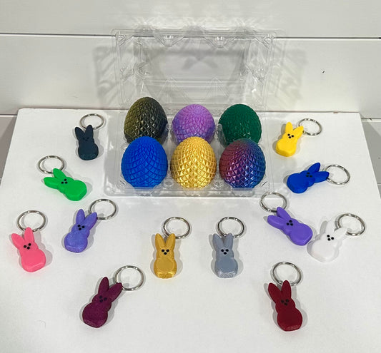 Mystery Egg Bunny Keychain 1/2 Dozen