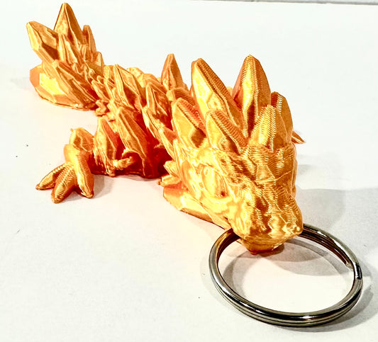 Articulated Crystal Dragon Keychain
