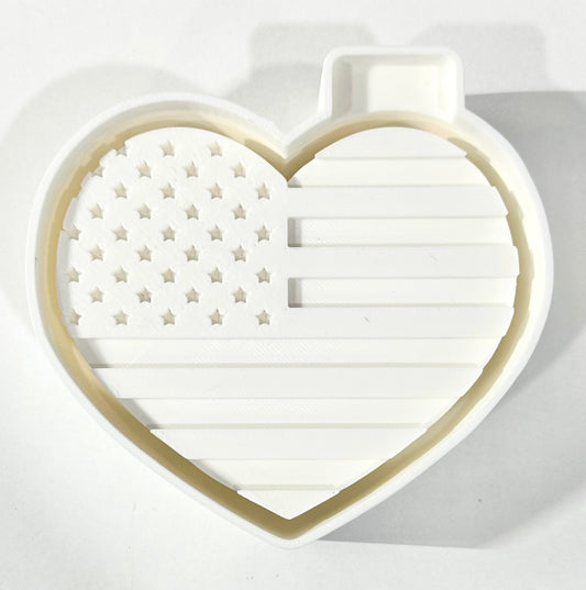 Heart Flag Silicone Mold