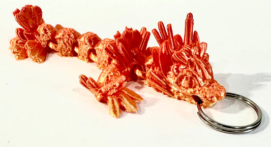 Articulated Sushi Roll Dragon Keychain