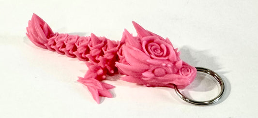 Articulated Rose Dragon Keychain