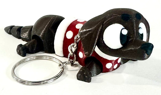 Articulated Sausage Dog Keychain