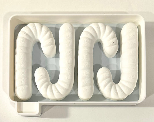 3D Candy Cane Ornament Set Silicone Mold