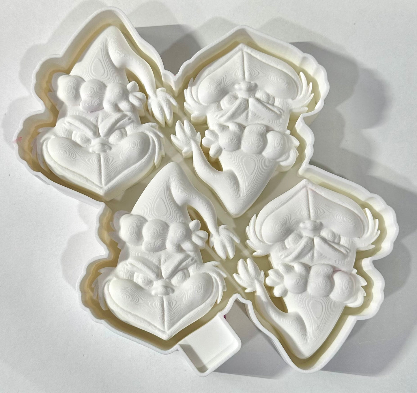 3D Green Guy Santa Hat Ornament Set Silicone Mold