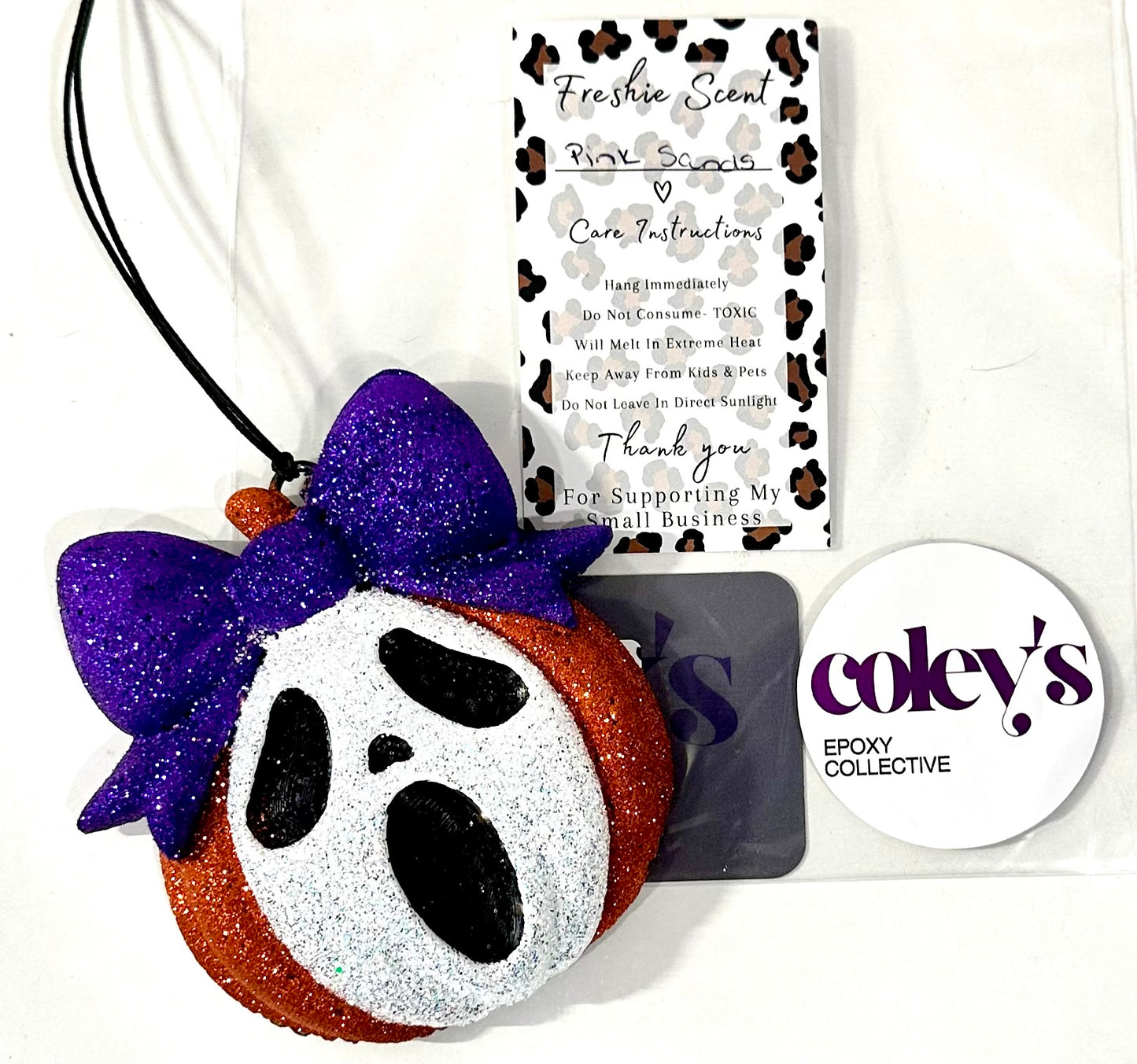 Ghostie Face Pumpkin Freshie RTS