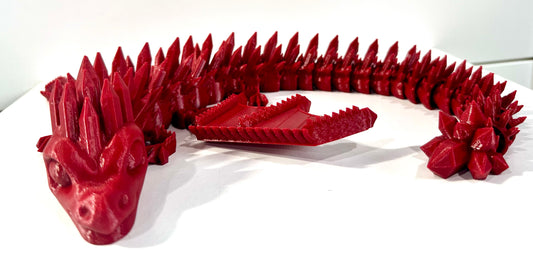 Red Articulated Large Crystal Dragon
