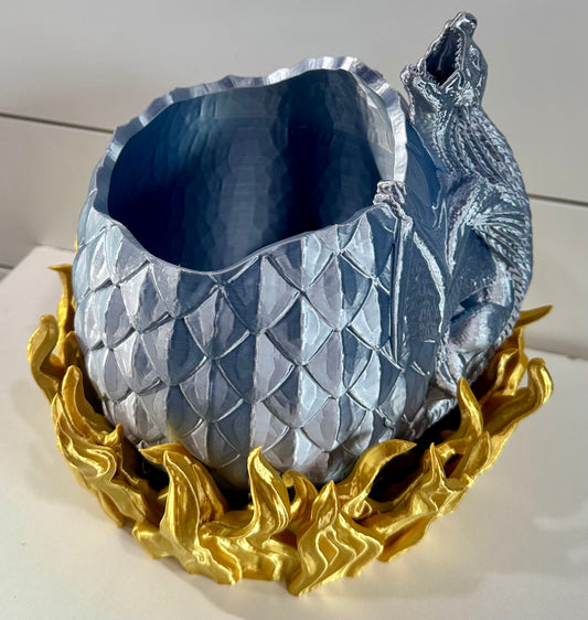 Large Dragon Egg Planter With Water Tray