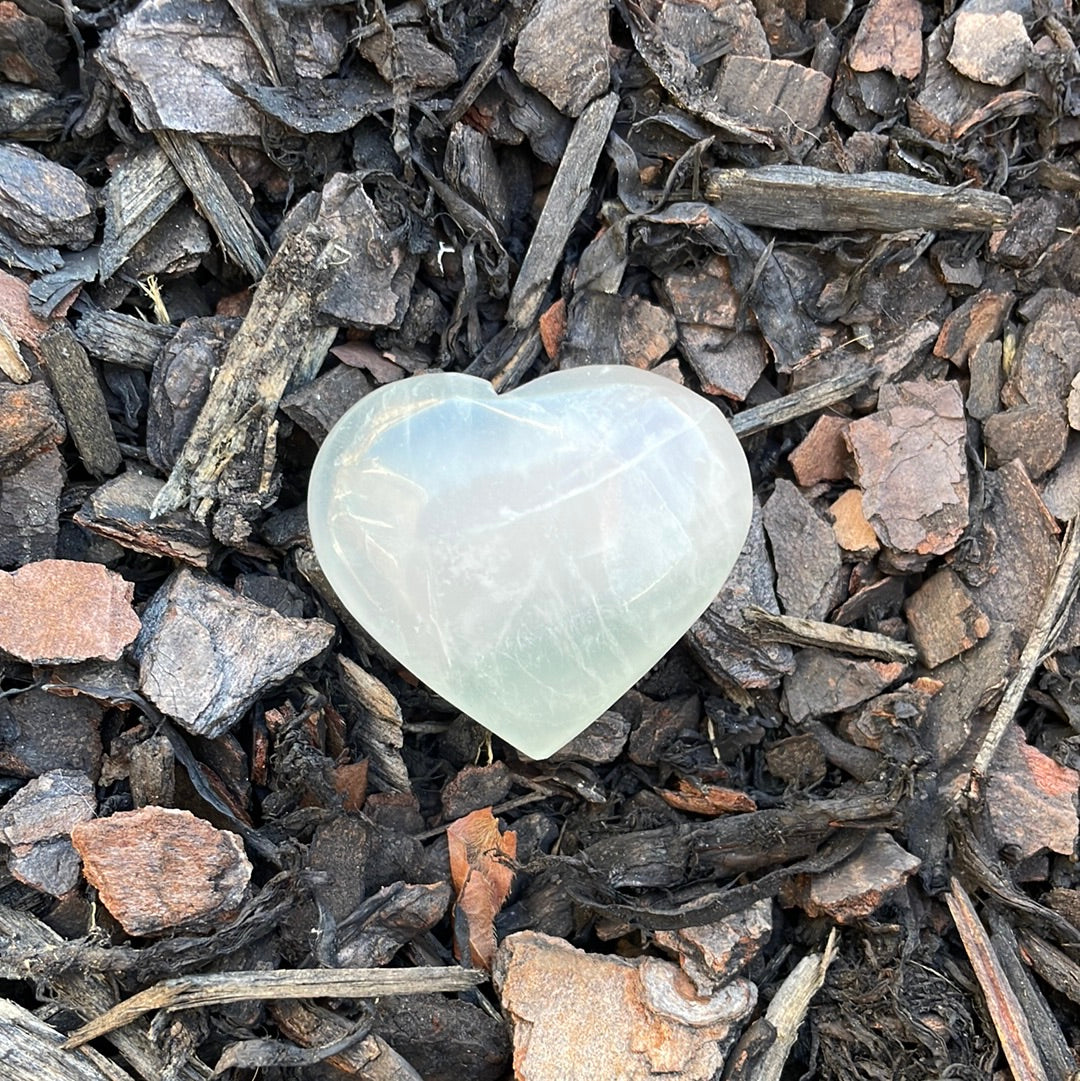 Rainbow Fluorite Heart