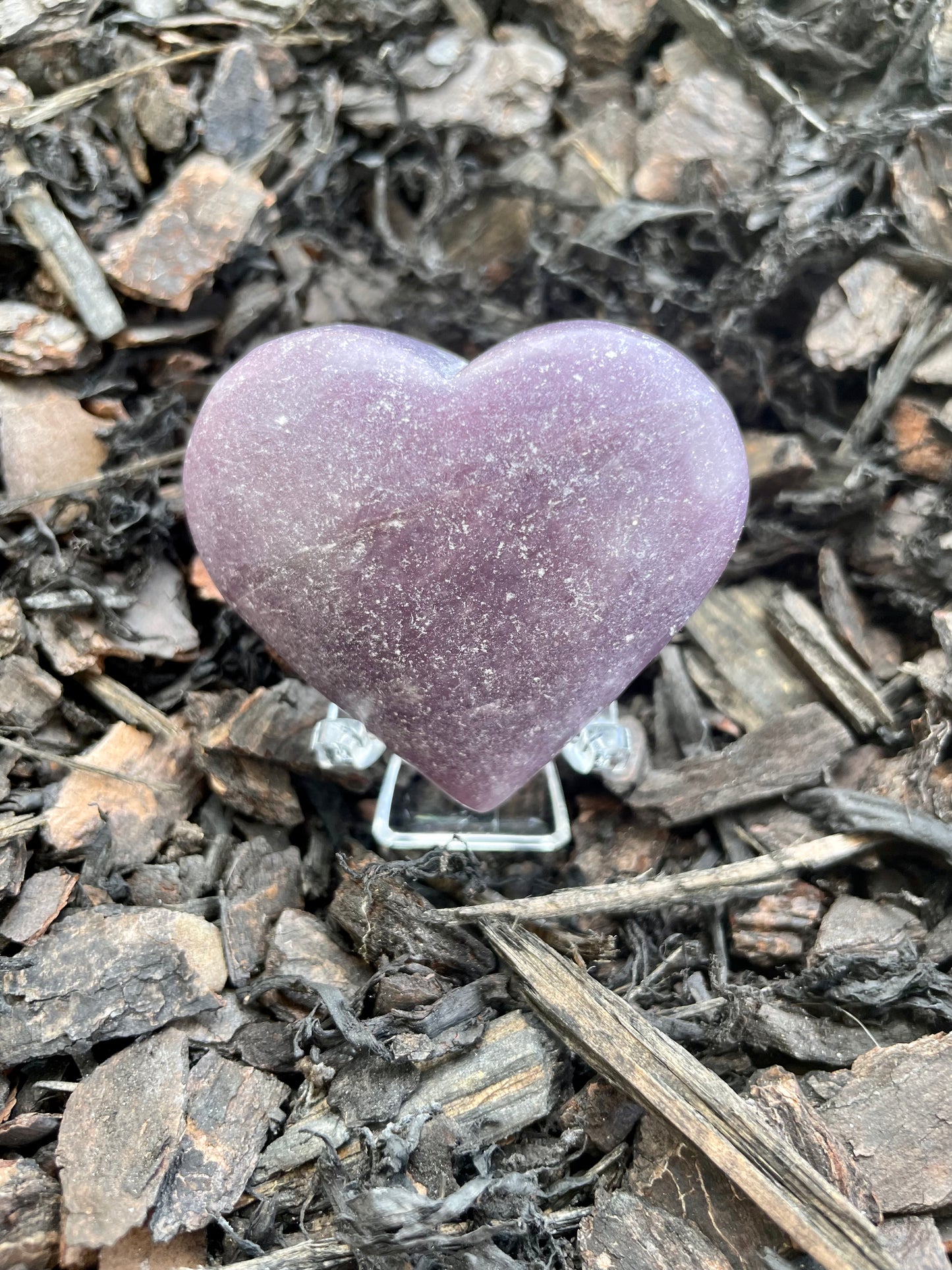 Lepidolite Heart