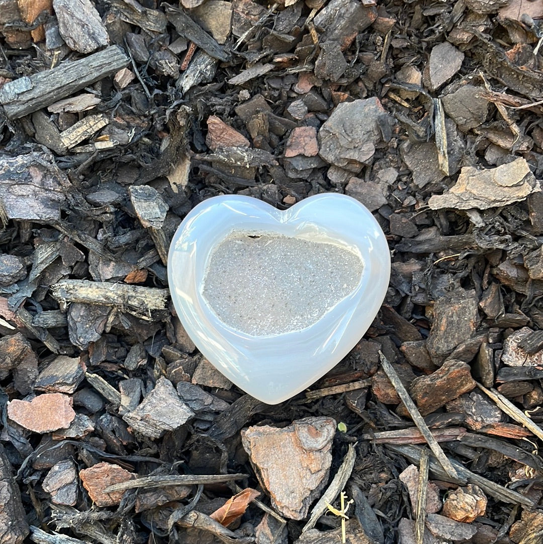 Druzy Agate Heart