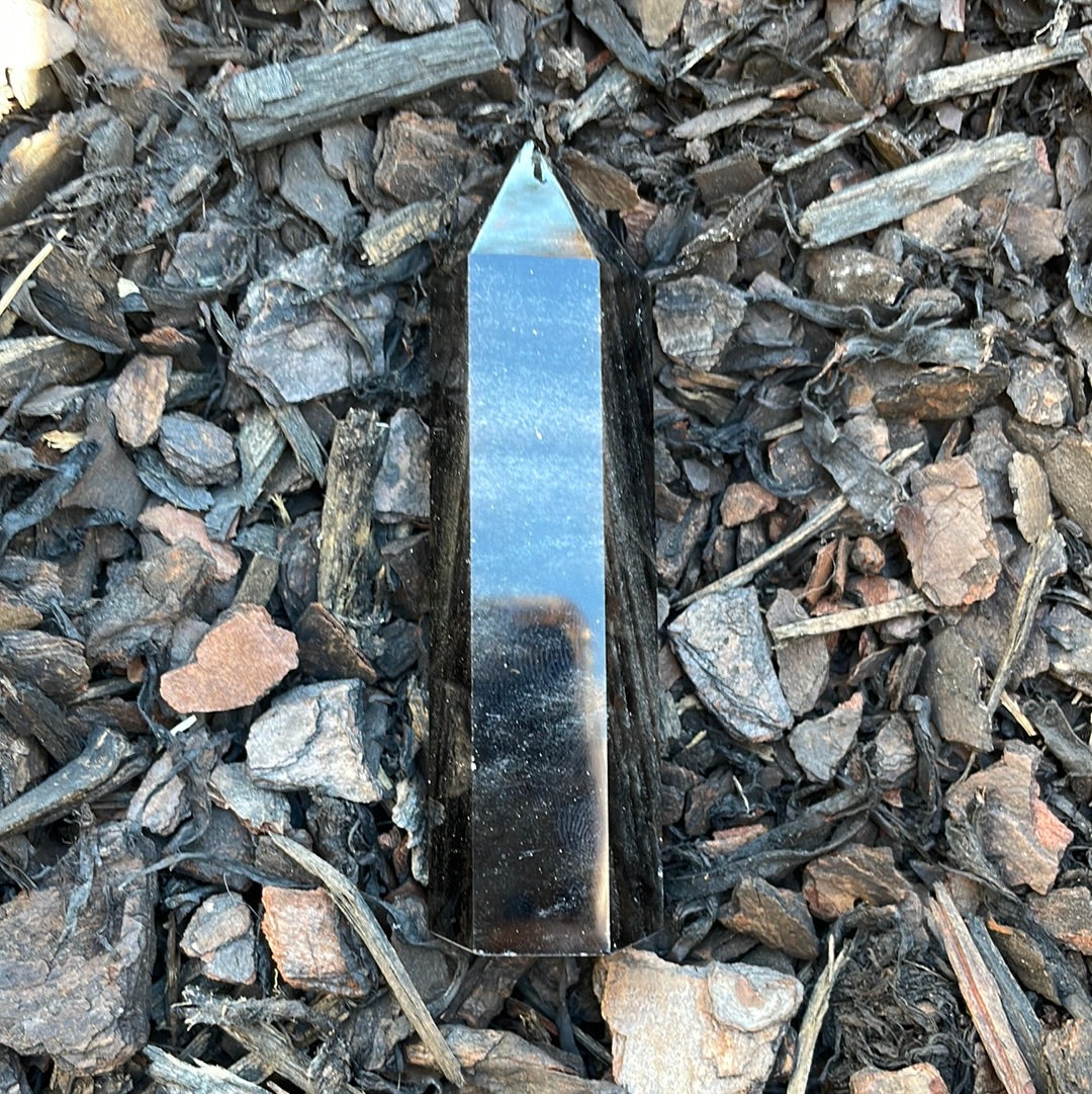 Gold/Silver Sheen Obsidian Tower