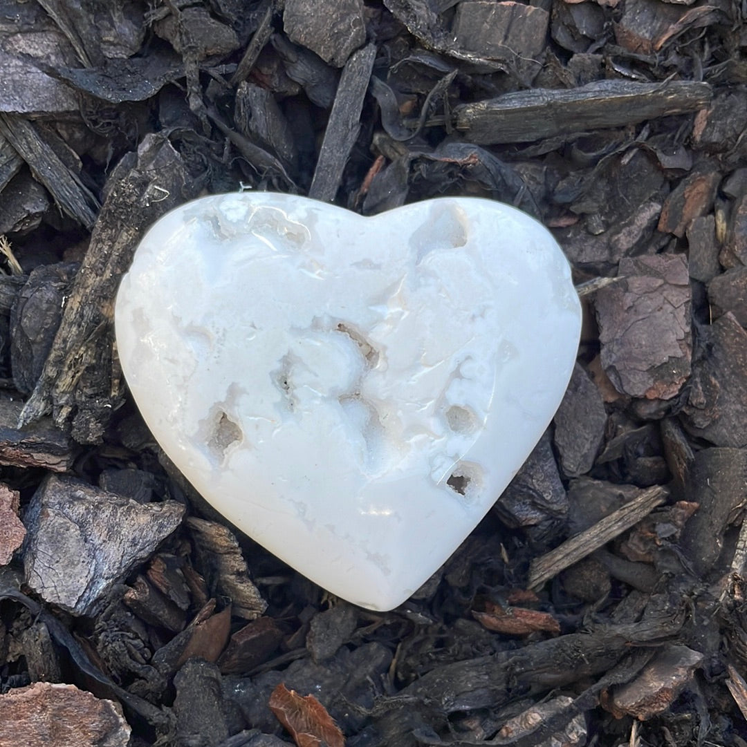 Snow Agate Heart