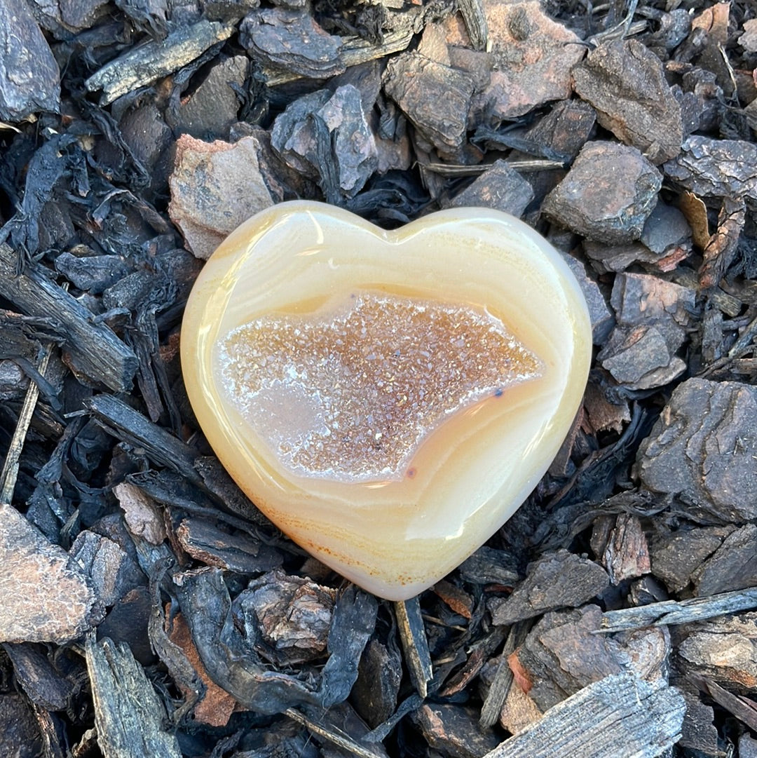 Druzy Agate Heart