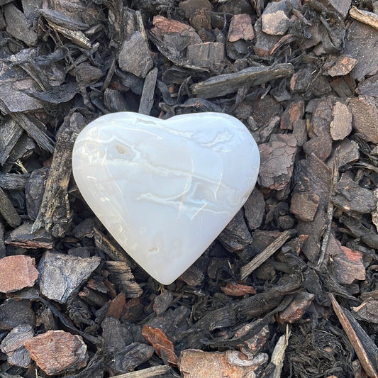 Snow Agate Heart