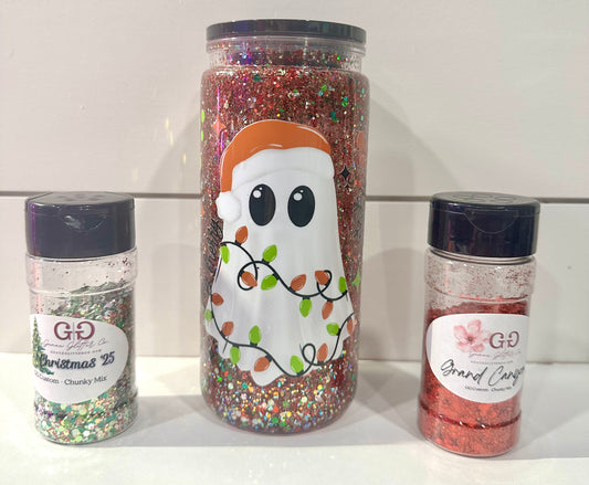 Santa Ghostie 20oz Acrylic Snowglobe