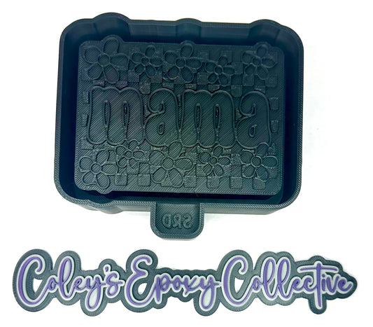 Checker Floral Mama Silicone Mold