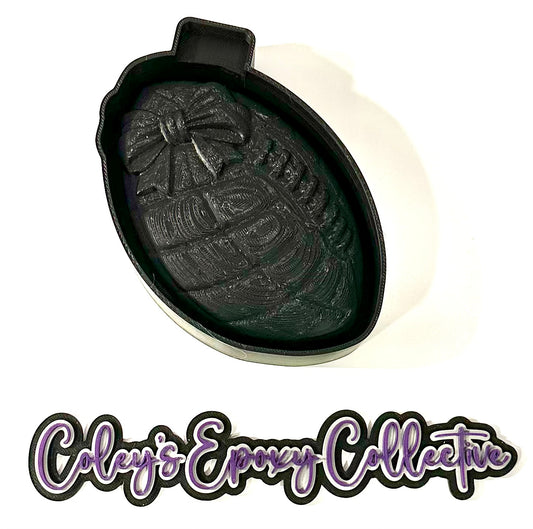 3D Checker Bow Football Silicone Mold