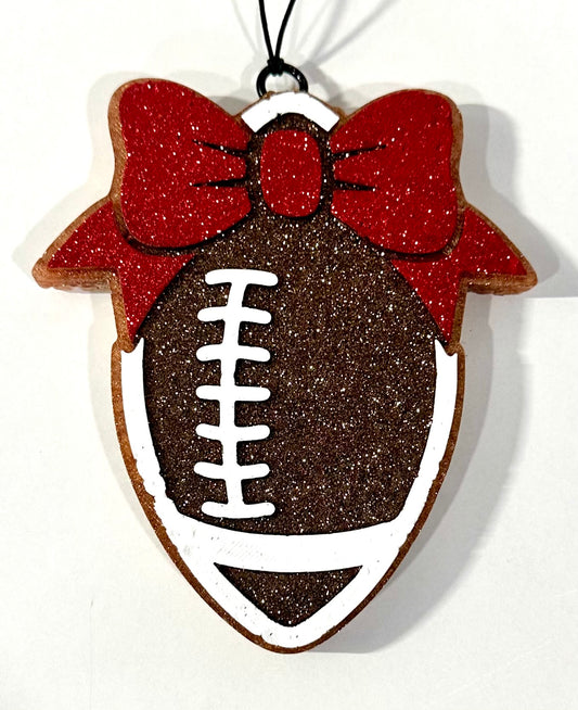Red Bow Football Freshie RTS