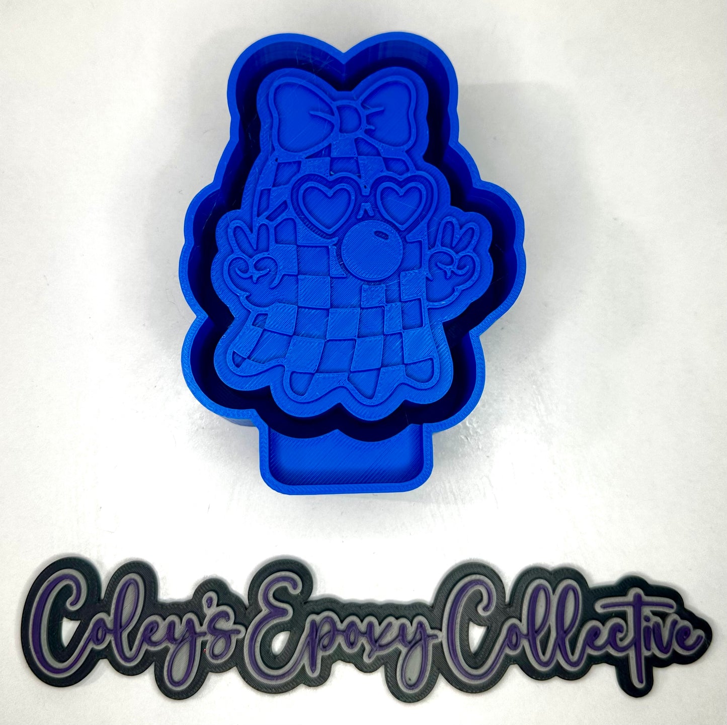 Bubblegum Checker Ghostie Silicone Mold
