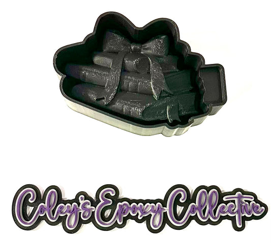 3D Stack Of Books Silicone Mold