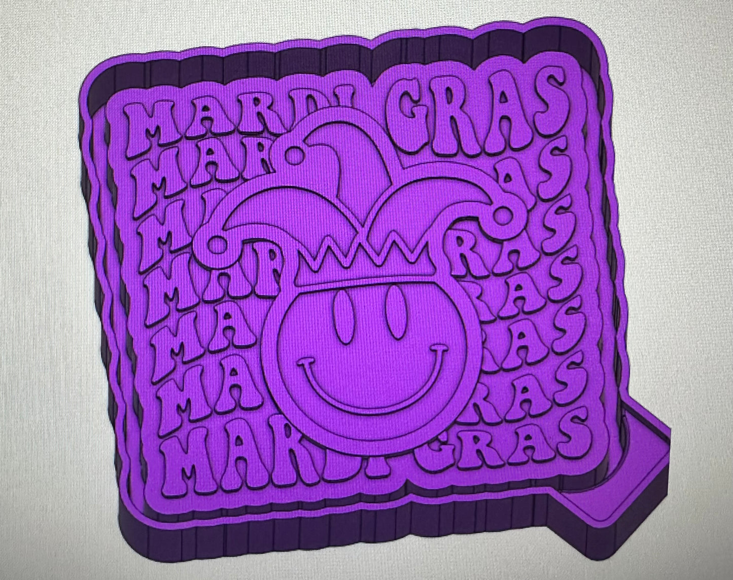 Mardi Gras Smiley Silicone Mold