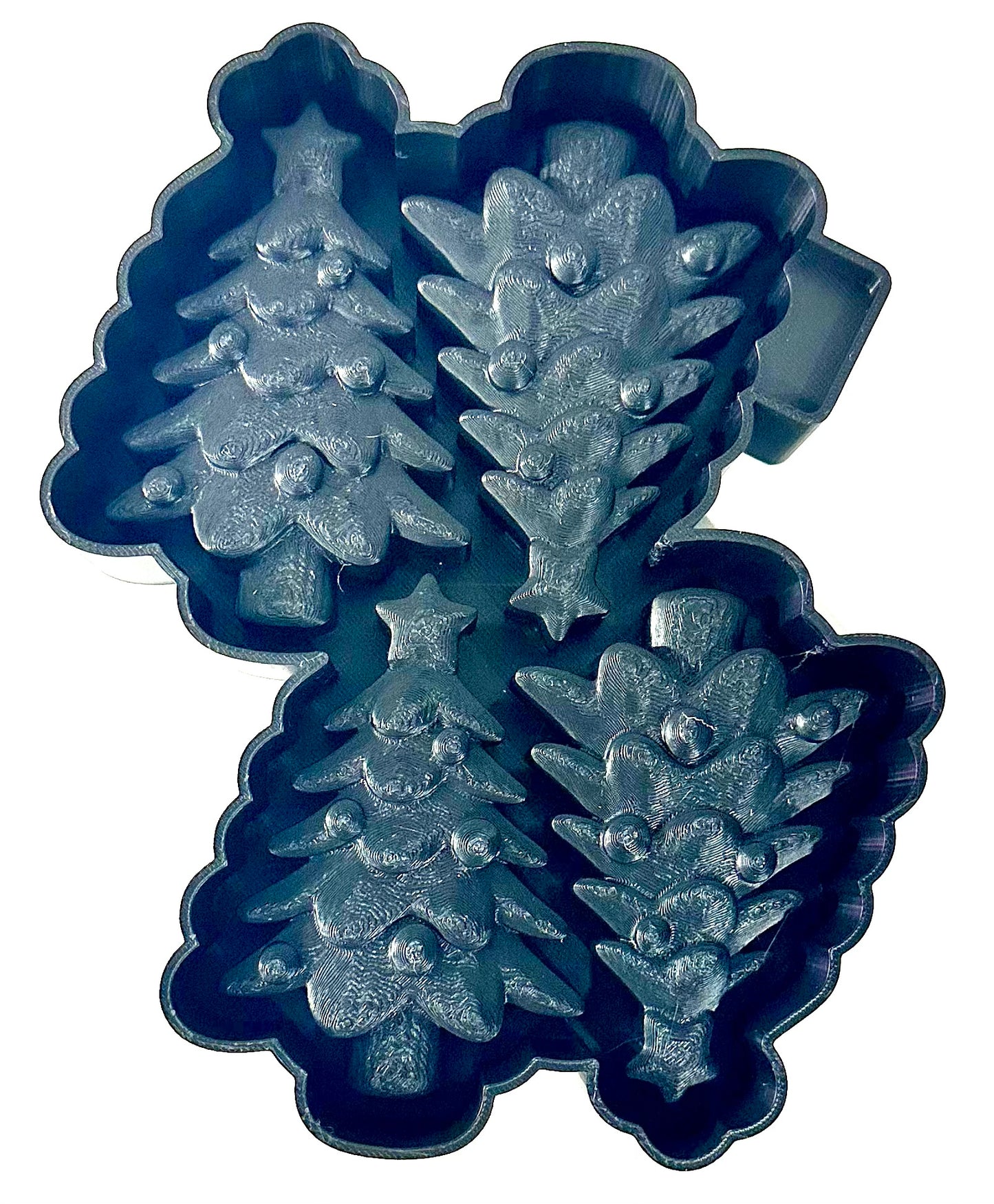 3D Christmas Tree Ornament Set Silicone Mold