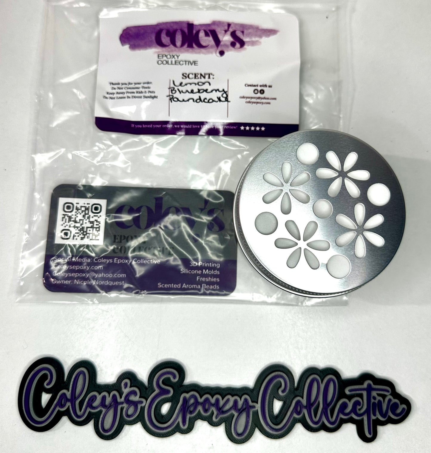 Lemon Blueberry Poundcake RTS Freshie Tin