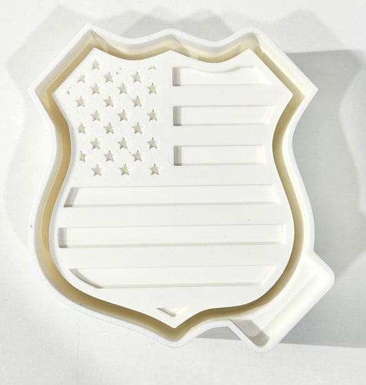 Police Flag Silicone Mold