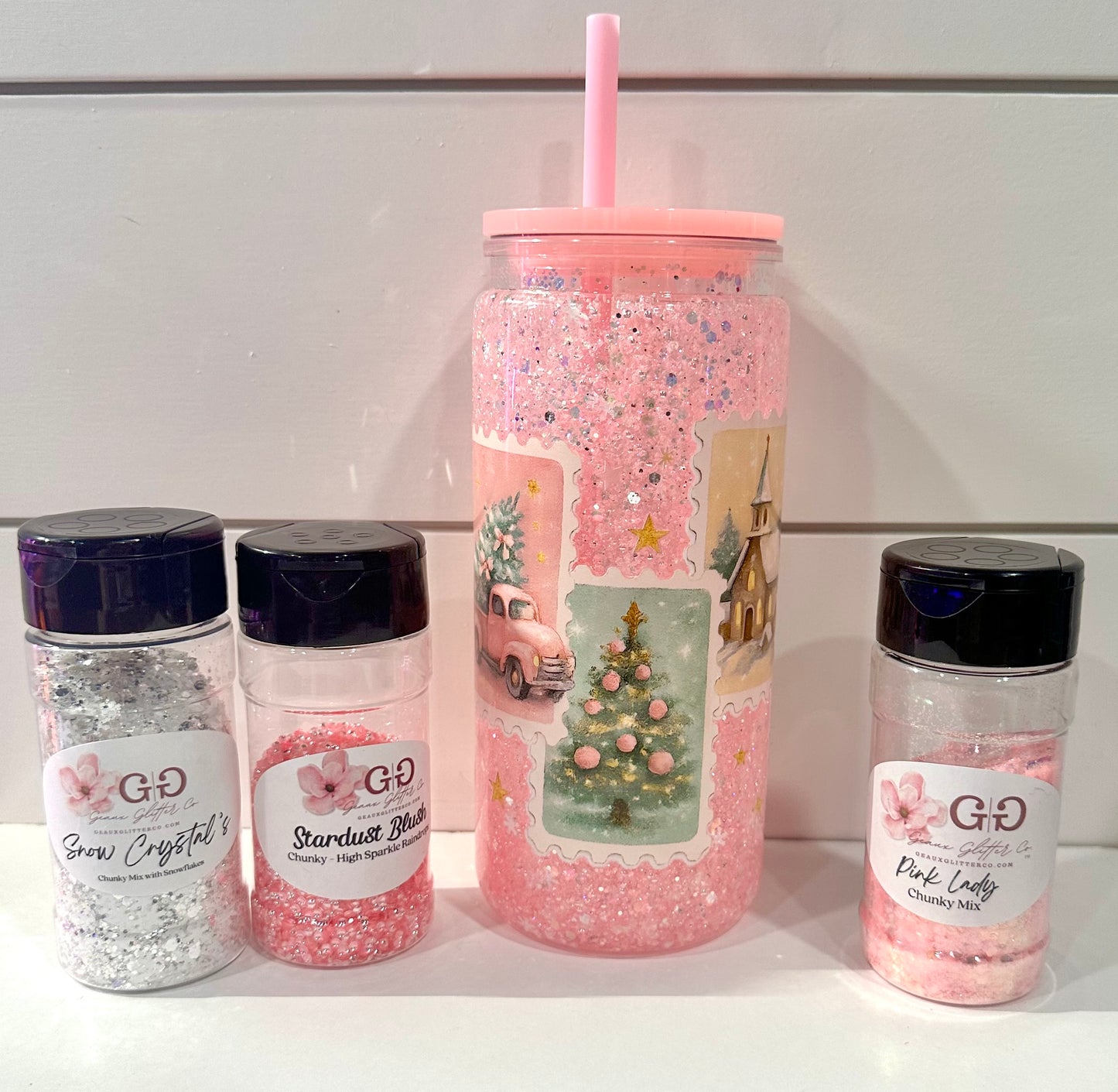 Christmas Postage 20oz Acrylic Snowglobe