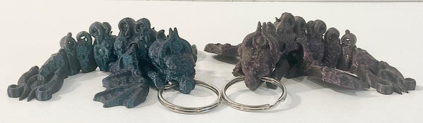 Articulated Lunar Dragon Keychain