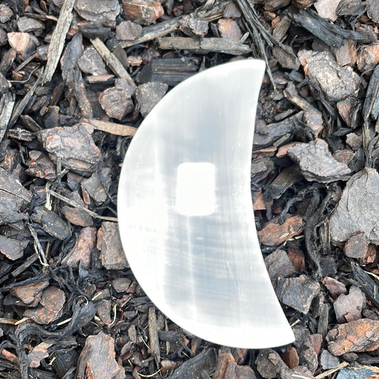 Selenite Moon Bowl