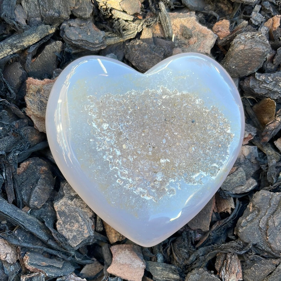 Druzy Agate Heart