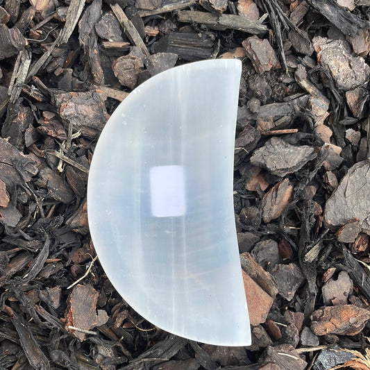 Selenite Moon Bowl